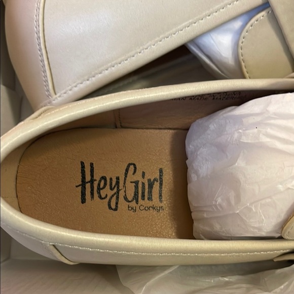 Women's Hey Girl Corky’s Cream Chunky Loafers - Picture 2 of 4
